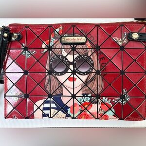 Y2K Nicole Lee Judith Loves Flower Wristlet Purse NWT Red
